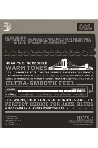 D'addario Ecg24 Chromes Elektro Gitar Teli 11-50