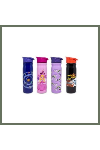 Bezos 500ml Baskılı Matara 1 Adet Bezos1 Çok Renkli