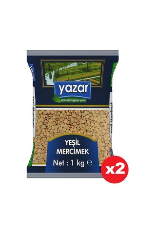 Yazar Yeşil Mercimek 2 x 1 KG