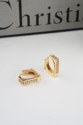 Kadın Vip Seri Zirkon Taşlı 1.6 Cm Kare Model Küpe