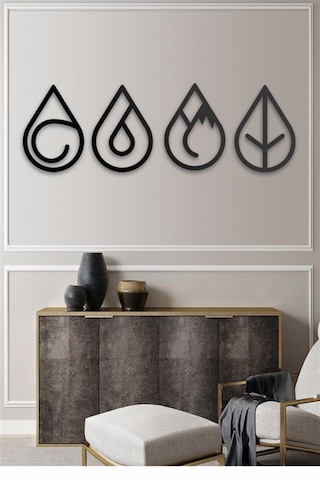 4 Element - Metal Dekor Set