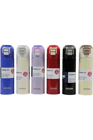 Dodge Çift Kullanımlı Kapak Çelik Matara 400 Ml. Ddg-db-24515-400 Beyaz Beyaz