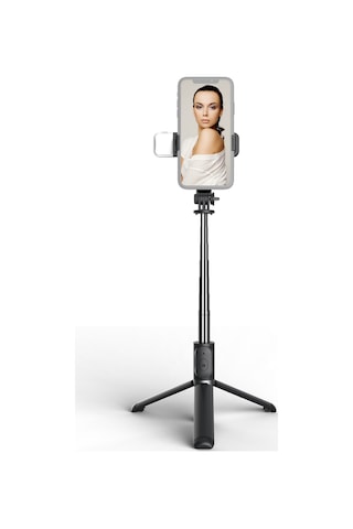Kangvka Kablosuz Bluetooth Tripod Selfie Çubuğu, Iki Renkli Işık Ve 6 Seviye Parlaklık Ayarı, 104.5cm Uzunluk, Vlog & Canlı Yayın İçin