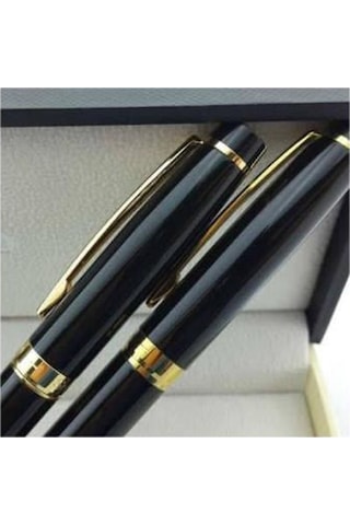 Scrikss 38 Siyah Gold Dolma&Tükenmez Kalem Seti