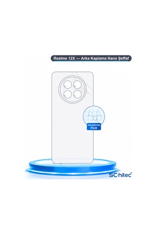 Schitec Realme 12x Uyumlu Arka Yüzey Hidrojel Koruyucu Film 15651673