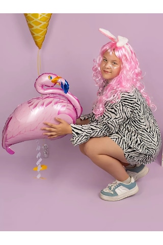 Riota Uzun Dalgalı Anime Neroncu Süet Peruk 171228363 Pembe