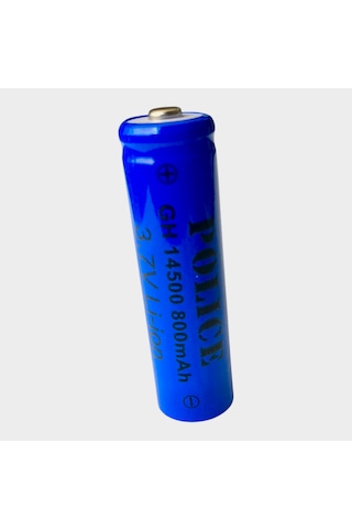 Police 14500 3.7 V 800 Mah Şarjlı Li-ıon Pil Başlı