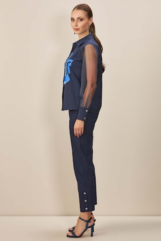 Gömlek Yaka Lacivert Poplin Gömlek Lacivert