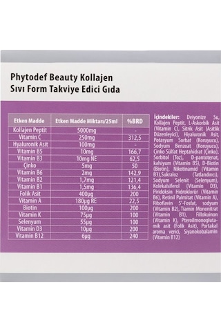 Phytodef Kolajen Likit Form 2 x 16 Shots﻿ x ﻿25 ML