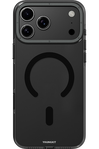 Apple Uyumlu iPhone 17 Pro Max Kılıf M-safe Özellikli Şeffaf Youngkit Crystal Shield Serisi Kapak Siyah Siyah