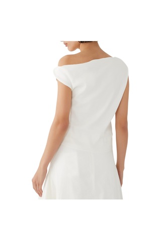 Anna Quan Şık Off - Shoulder Bluz İvory