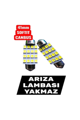 41mm 2 Adet Softit Led Ampul Canbus Plaka Tavan Bagaj Plaka Araç İç Aydınlatma Arıza Işığı Yakmaz