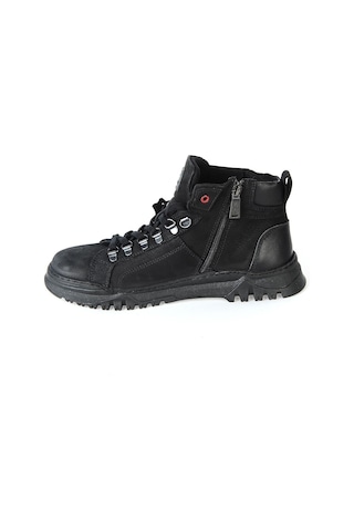 Bulldozer 230005 Siyah Nubuk %100 Deri Erkek Kışlık Bot 001