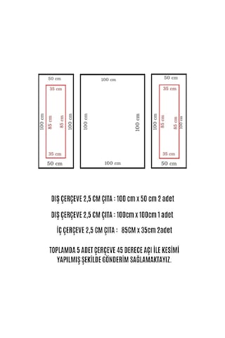 Decozza Montaja Hazır 2,5 Cm Boyanabilir Duvar Çıtası (527851646)