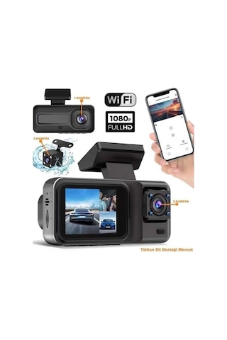 2 İnç Araç İçi Kameralı Ekran 1080p Full Hd Kaliteli Hafıza Kart Destekli