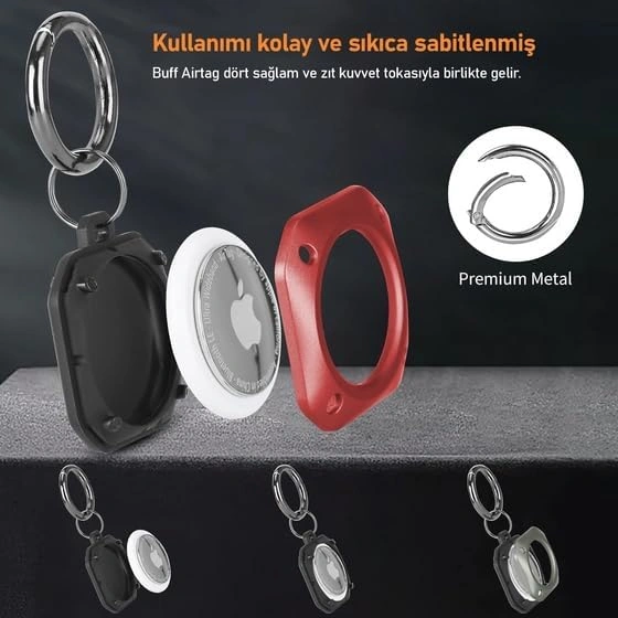 Buff Tagsafe Proshield Taşınabilir Anahtarlık Airtag Uyumlu Kılıf 10"