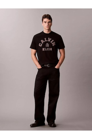 Calvin Klein Kısa Kollu 20s Ln Calvin College Grafik Baskılı Erkek Siyah T-shirt Lv04re810g-ub1 Siyah