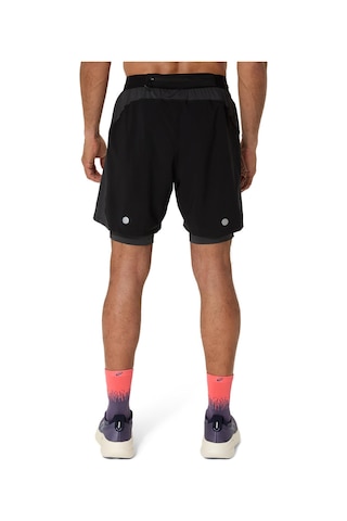 Asics Road 2n1 7ın Short Erkek Siyah Gri Şort 2011d246-001 Siyah