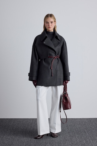 Mari Kruvaze Trenç Kaban Antrasit Antrasit