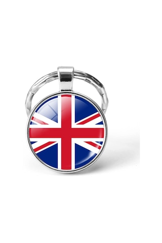 Tamgacrafts Birleşik Krallık United Kingdom Bayrağı Metal Anahtarlık Ülke Temalı Hediyelik Çok Renkli