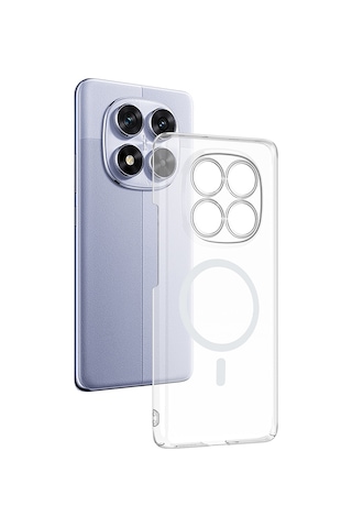 Redmi Note 14 Pro 4g Kamera Korumalı M-safe Şarj Özellikli Şeffaf Mkst London Silikon Kapak - Şeffaf Şeffaf