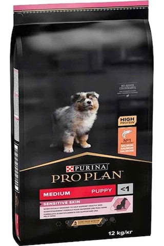 Purina Pro Plan Puppy Sensitive Skin Somonlu Orta Irk Yavru Köpek Maması 12 KG