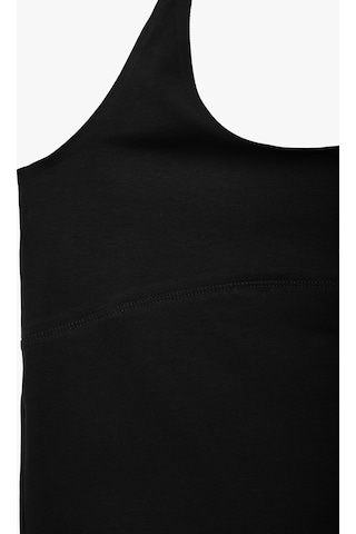 Koton Pamuklu Kolsuz Slim Fit Crop Halter Yaka Bluz Siyah 6sak10439ek