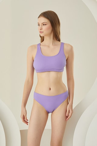Loya Kadın Lila Reps Basic Tek Alt Bikini