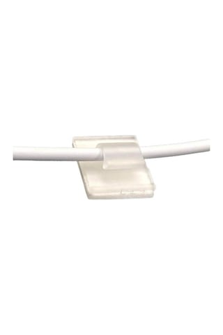 Wcl0505 Kablo Sabitleme Kelepçesi Klipsi Yapışkanlı Duvar Kablo Tutucu 16 x 15.5 x 6.4 MM Şeffaf 20 Adet