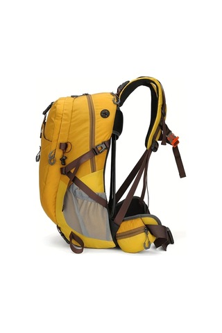 Dashanshop Büyük Kapasiteli Hafif Uniseks Outdoor Sırt Çantası Light Grey Ayarlanabilir Göğüs Askıları Çıkarılabilir Çerçeve Kamp Ve İş Seyahati Altın