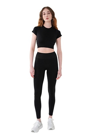 Musclecloth Nova Seamless Crop T-shirt Siyah