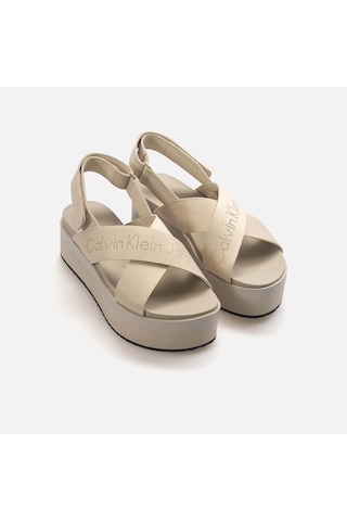 Calvin Klein Kadın Sandalet Yw0yw01362 Bej