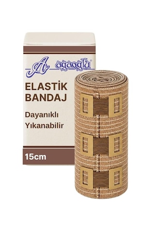 Elastik Bandaj 15cm, 4 Klipsli 4,5 Metreye Kadar Uzar, Spor Ve Günlük Kullanım