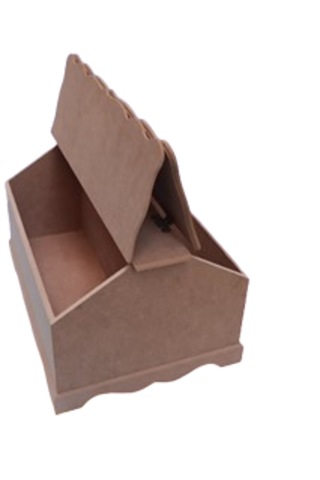 Ahşap Mdf Bay 2 Kapaklı Takım Dikiş Çantası 36x24x19