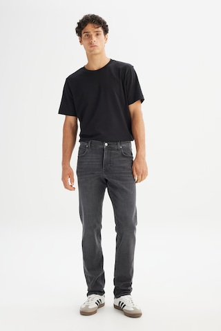 Pamuklu Staight Fit Normal Kesim Cepli Esnek Jean Kot Denim Pantolon Lee Gri