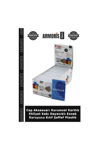 Cep Aksesuarı Kurumsal Kartlık Ehliyet Kabı Dayanıklı Esnek Koruyucu Kılıf Şeffaf Plastik
