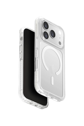 Apple Uyumlu iPhone 17 Pro Max Kılıf Combat Serisi Üç Katmanlı Shocksorb Magsafe Özellik Magclick Koruyucu Kapak Şeffaf