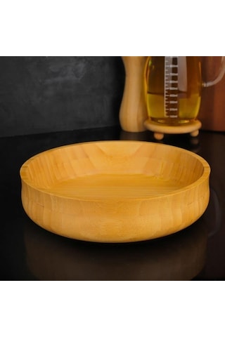 Mien Dayanıklı Bambu Bohem Kase 24 Cm Büyük Boy L 1 Adet 7b123 Kahverengi