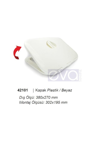 Sealux Marine Plastik Kapak Beyaz 270x380 MM Tekne Karavan