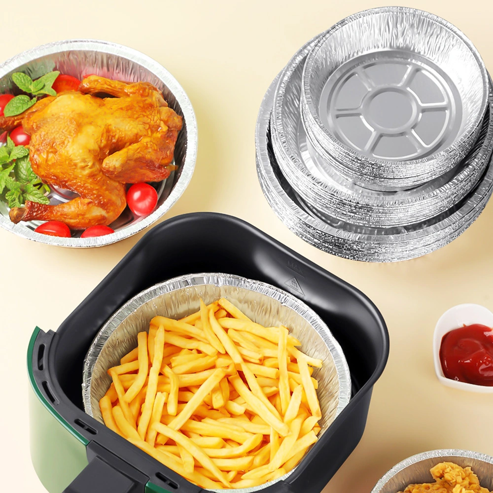 Youtek Alüminyum Folyo Fırın Tepsisi, Yağsız Pişirme İçin, Isıya Dayanıklı, 8 İnç Derin, 50 Adet, Temizliğe İhtiyaç Yok Çok Renkli