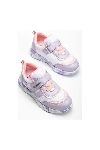 Şiringenç Ortopedik Kız Çocuk Spor Ayakkabı Lila Cırtlı Anorak Malzeme-3720 LILA
