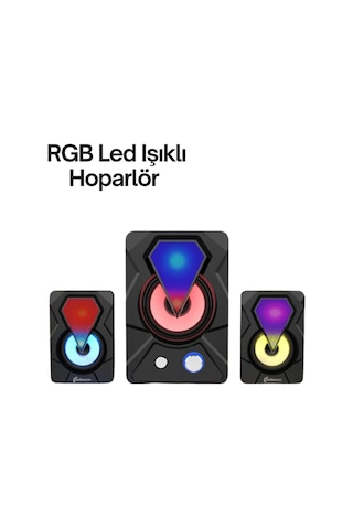 Renkli - 735 - Led - Csmo-tex - Işıklı Hoparlör
