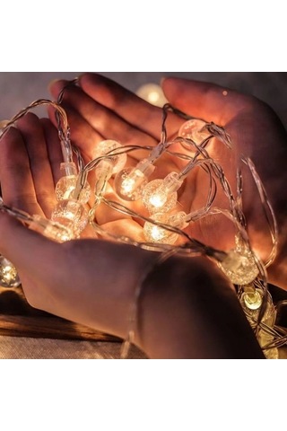 Besthome1 5 Metre 50 Led Balon Feneri İpi - Sürekli Aydınlatma Ve Renkli Modlar - Ip44 Su Geçirmez, 3xaa Pil İle Çalışır, Noell Çok Renkli