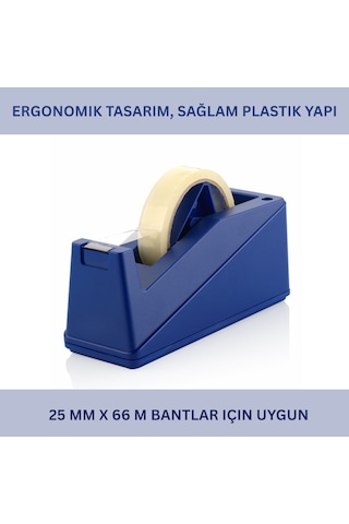 Ofis Ve Ev İçin Bant Kesici - Ergonomik, Kaydırmaz Taban, 25mm X 1