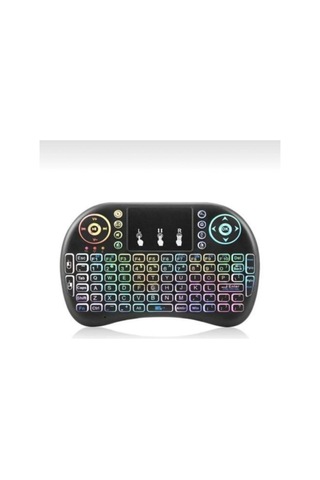 Zhltools Işıklı Mini Klavye Mouse Smart Tv Box Pc Şarjlı Oyuncu Klavye