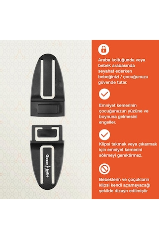 Gezenbebe Bebek Emniyet Kemer Klipsi Black 001