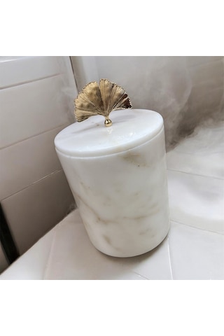 Marandmore Ginko Beyaz Mermer 3lü Banyo Seti
