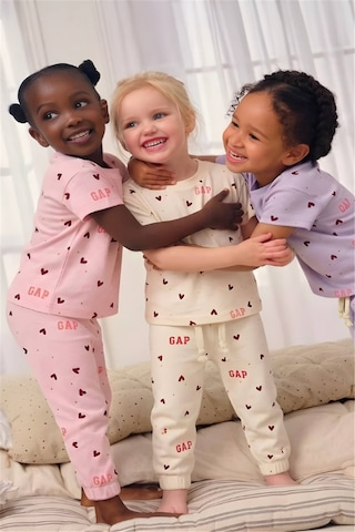 Noble Kids Kız Çocuk Kalp Baskılı Tişört Ve Eşofman Takım Pembe