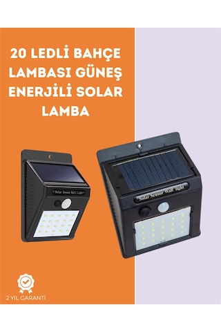 Kablosuz Solar Led Lamba Bahçe Veranda Merdiven Işığı Otomatik Aç-kapa Sensörlü Çok Renkli