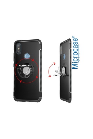 Microcase Xiaomi Mi A2 Mi 6X Yüzük Standli Armorsilikon Kilif 273076465